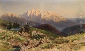 Weite Gebirgslandschaft, Blick Auf Den Zahmen Kaiser ? by Karl Heyn