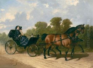 La Promenade En Caleche by Louis Robert Heyrault