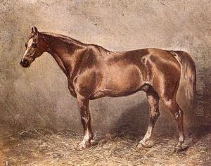 Etude De Cheval Alezan by Louis Robert Heyrault