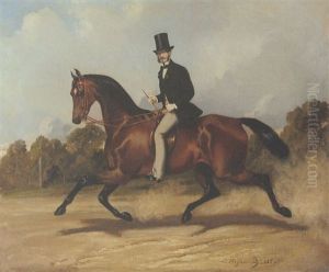 La Promenade A Cheval by Louis Robert Heyrault