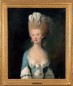 Portrait De Lady Fairfield, Femme Du Gouverneur De Madras by Anton Hickel