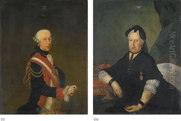 Portrait Of Emperor Joseph Ii (1741-1790); Portrait Of Empress Maria Theresa (1717-1780), Both Half-length - view 1