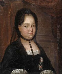 Portrait Der Kaiserin Maria Theresia In Witwentracht (+ Portrait Des Kaisers Joseph Ii. Im Dunkelblauen Gehrock; Pair)