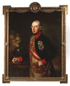 Kaiser Franz Joseph Ii In Dragoneruniform by Joseph Hickel