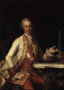 Erzherzog Leopold, Spaterer Kaiser Leopold Ii., Als Grosherzog Von Toskana by Joseph Hickel