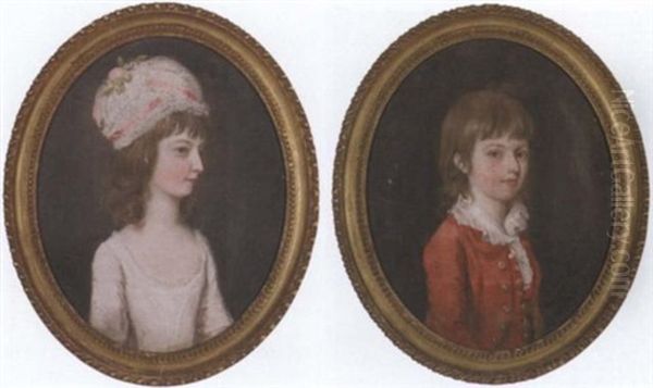 Portrait Of A Young Boy In A Red Coat And Waistcoat - view 1