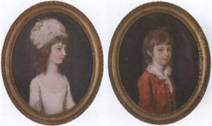 Portrait Of A Young Boy In A Red Coat And Waistcoat