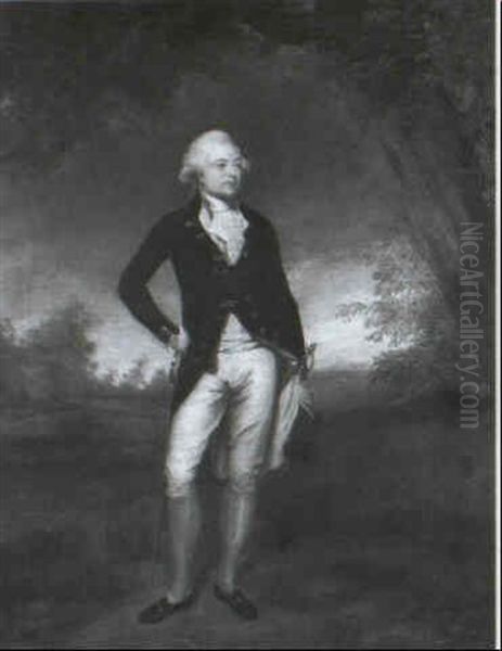 Portrait Of Captain George Robertson, H.e.i.c.s., Standing Full Length, In A Landscape, Wearing Mess Dress - view 1