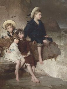 The Children Of Sir H. Hussey Vivian, Bt, M.p., Later 1st Baron Swansea by George Elgar Hicks
