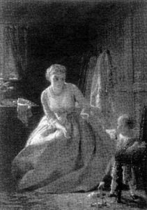 Young Mother And Child In An Interior by George Elgar Hicks