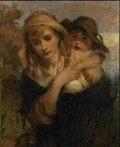 Peasant Woman And Child by George Elgar Hicks