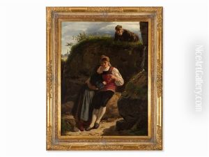 The Overheard Tryst by Friedrich Hiddemann