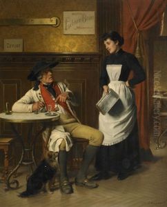 Cafeinterior by Friedrich Hiddemann