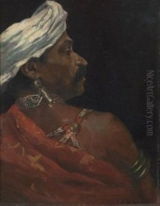 Portrait D'un Dignitaire Au Turban Blanc