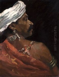 Portrait Eines Orientalen by Friedrich Hiddemann