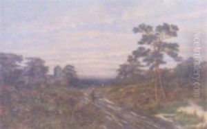 Country Landscape, With Figure On Road Country Landscape, With Figure On Road