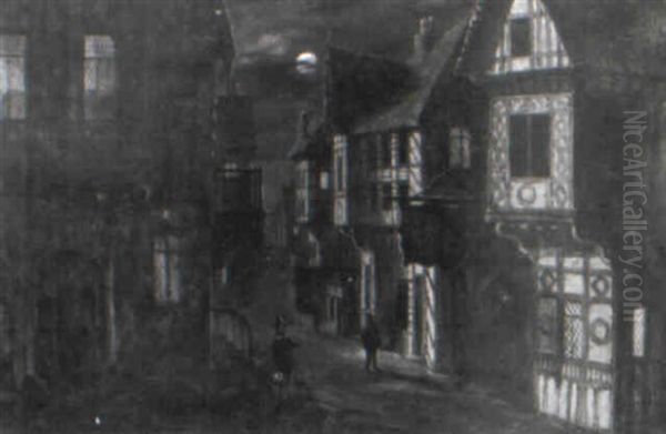 Nachtansichten Einer Mittelalterlichen Stadt - view 1