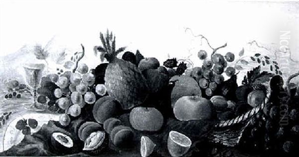 Still Life Of Fruit In A Landscape - view 1