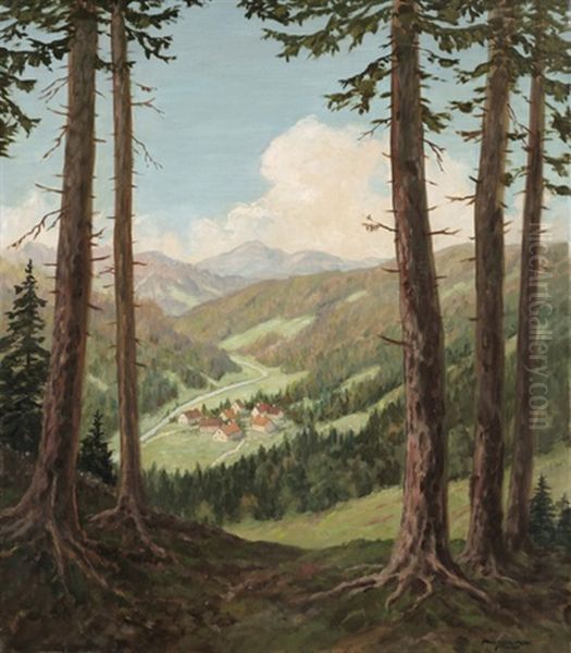 Blick Auf Ein Dorf Im Allgau (?) - view 1