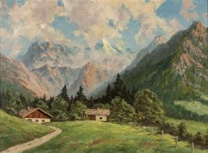 Im Hochgebirge Im Allgau by Franz Hienl-Merre
