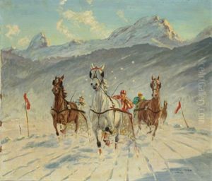 Pferderennen by Franz Hienl-Merre