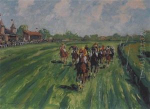 Pferderennen by Franz Hienl-Merre