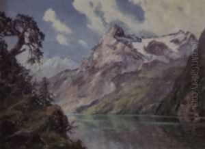 Berglandschaft by Franz Hienl-Merre