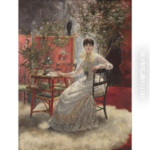 Portrait De Jeune Femme by Otto Hierl-Deronco