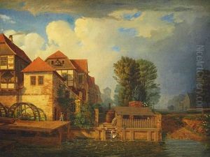 Fachwerkhaus Mit Wassermuhle Am Bach