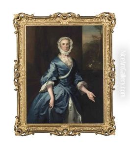 Portrait Of A Lady, Traditionally Identified As Grace Loftus Of Beverley Hall, Yorkshire, Three-quarter-length, Before A Window