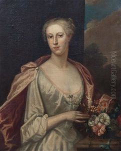 Portrait Of A Lady With Flowers by Joseph Highmore