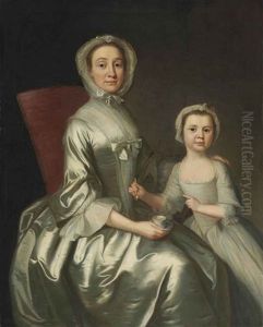 Portrait Of A Woman And Child, Three-quarter Length by Joseph Highmore