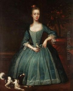 Portrait Of A Girl In A Lace Bodice Holding A Bird Portrait Of A Girl In A Lace Bodice Holding A Bird