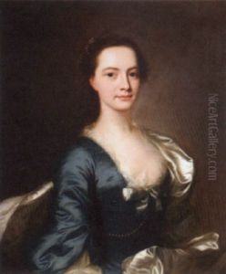 Portrait Of A Lady In A Blue Dress Portrait Of A Lady In A Blue Dress