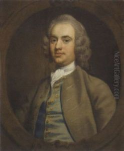 Portrait Of Francis Turner Esq. Of Ullesley Court, Warwick, In A Light Brown Jacket And Blue Waistcoat