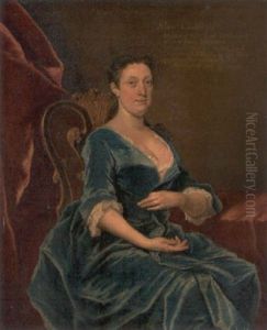 Portrait Of Alice Caulfeild, Daughter Of William, 1st Viscount Charlemont, In A Blue Dress, Seated In An Interior