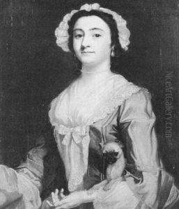 Portrait Of Lady Sophia Baynton With Her Pet Pug Dog by Joseph Highmore