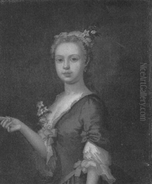Portrait Of A Young Lady Said To Be Caroline Horsey - view 1