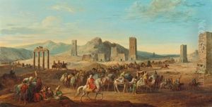 Passage De Deux Grandes Caravanes A Palmyre, Par La Vallee Des Mausolees