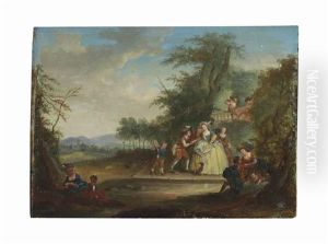Fetes Champetres (+ A Companion Painting; 2 Works) by Jean-Baptiste Hilaire