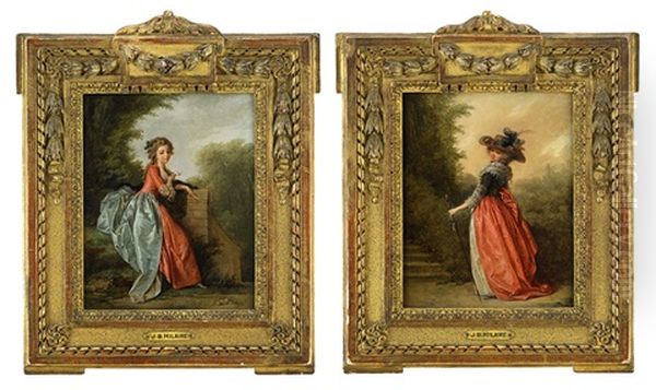 Parklandskap Med Eleganta Damer (pair) - view 1