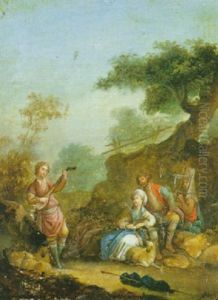 Le Concert Oriental Dans Un Parc by Jean-Baptiste Hilaire