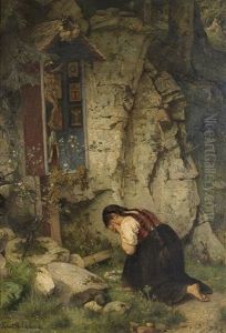 Vor Dem Wegekreuz by Ernst Hildebrand