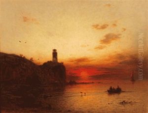 Sonnenuntergang Am Meer by Eduard Hildebrandt