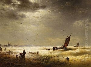 Sturmische See An Der Hollandischen Kuste by Eduard Hildebrandt