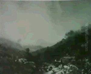 Karibikinsel Bei Aufziehendem Unwetter, Vorne Negerjunge In Weissem Und Blauem Kattunrock Karibikinsel Bei Aufziehendem Unwetter, Vorne Negerjunge In Weissem Und Blauem Kattunrock