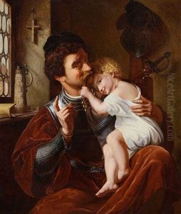 Der Krieger Und Sein Kind by Ferdinand Theodor Hildebrandt
