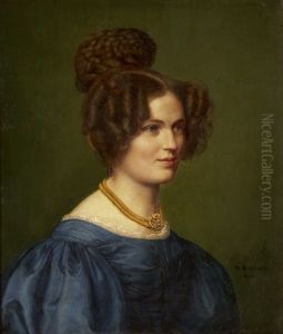 Portrat Frau Johanna Wieland by Ferdinand Theodor Hildebrandt