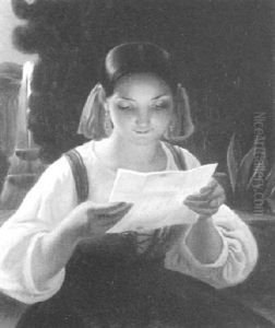 Der Liebesbrief by Ferdinand Theodor Hildebrandt