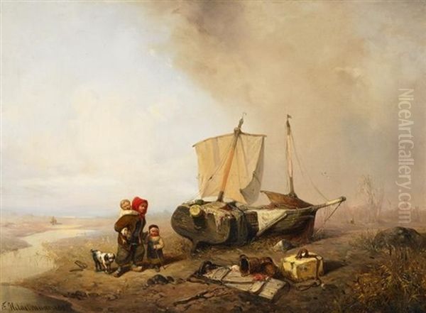Fischerkinder Am Strand - view 1